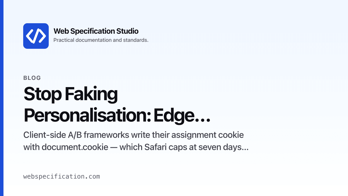 Stop Faking Personalisation: Edge Rewrites Instead of Client-Side Flicker