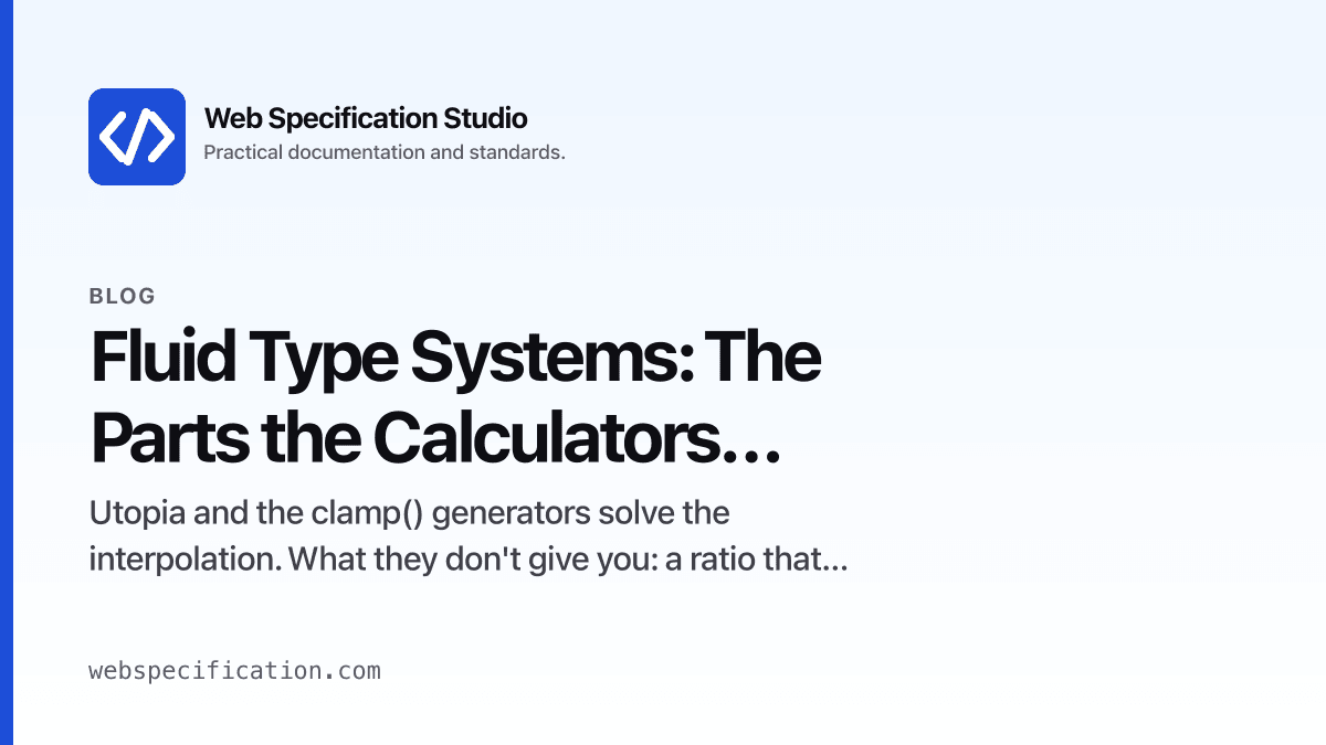 Fluid Type Systems: The Parts the Calculators Don't Generate