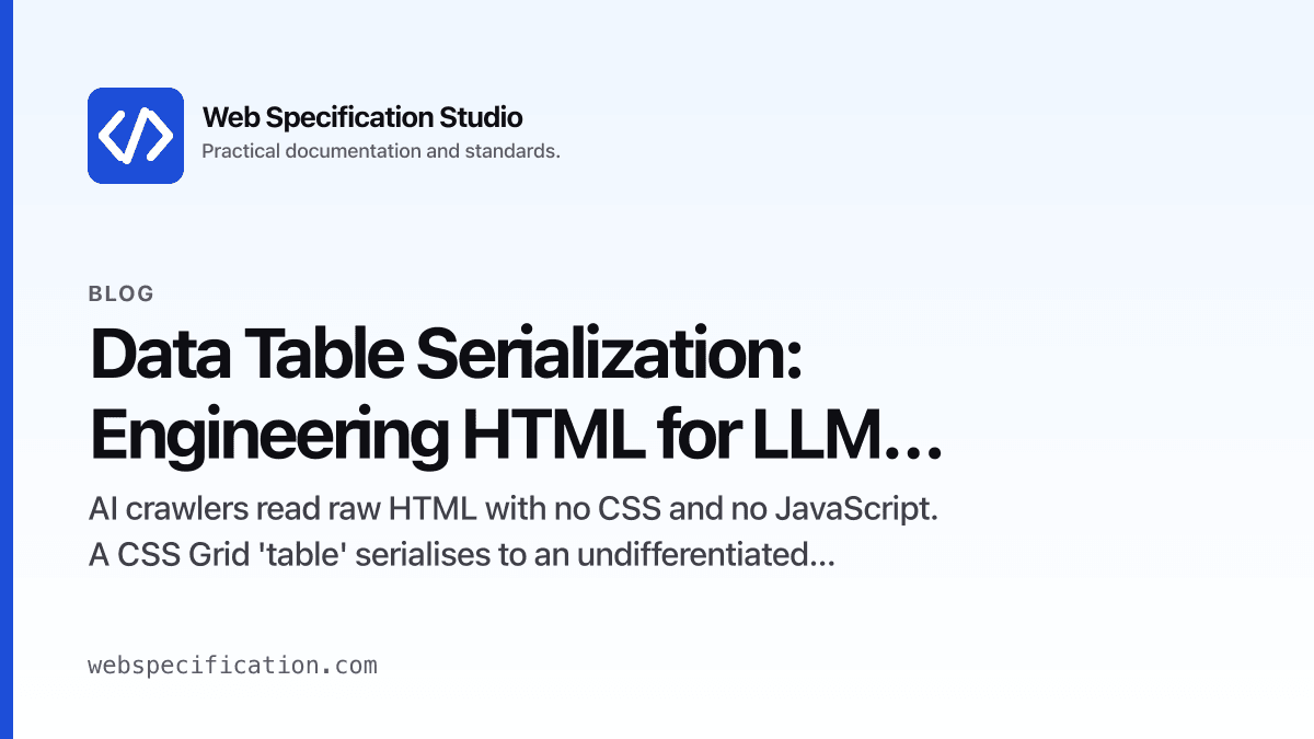 Data Table Serialization: Engineering HTML for LLM Ingestion
